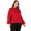 Women Bright Color Good Quality Warm Knitwear Plus Size Pullover Sweater