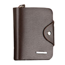 Businessmen Casual Style New Design Stitching Decoration Hasp Lengthways Short Wallet