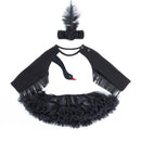 2 Pcs Set Cute Baby Girls Cotton Black Swan Pattern Long Sleeves Bodysuit And Headband