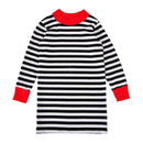 Girls Stripes Printed Long Sleeves Casual Dress