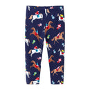 Girls Fancy Horse Printed Cotton Leggings