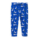 Girls White Goose Printed Casual Cotton Pants