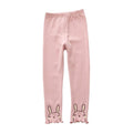 Girls Cotton Lovely Bunny Embroidered Comfortable Leggings