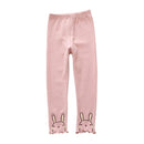 Girls Cotton Lovely Bunny Embroidered Comfortable Leggings