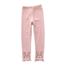 Girls Cotton Lovely Bunny Embroidered Comfortable Leggings