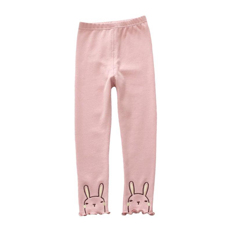 Girls Cotton Lovely Bunny Embroidered Comfortable Leggings