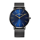 Fashion Gentlemen Classic Ultra Thin Dial Plated Simple Leather Band Watch