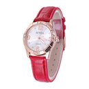 Women Classic Design Fashion Colored Leather Band Waterproof Watch