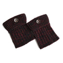 Women Unique Mix Color Wool Knitted Winter Leg Warmers