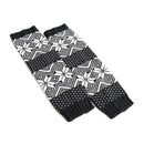 Christmas Fashion Snowflake Pattern Handmade Knitted Long Leg Warmers