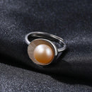 Fashion Design Women Luxury Sterling Silver Freshwater Pearl Ring