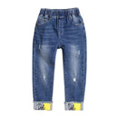 Boys Cotton Ripped Patchwork Denim Jeans