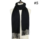 2019 Hot sale plaid cashmere women scarf winter warm shawl and wraps bandana pashmina soft long tassel female foulard bufandas AExp