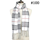 2019 Hot sale plaid cashmere women scarf winter warm shawl and wraps bandana pashmina soft long tassel female foulard bufandas AExp