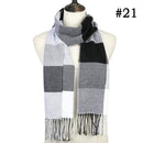 2019 Hot sale plaid cashmere women scarf winter warm shawl and wraps bandana pashmina soft long tassel female foulard bufandas AExp