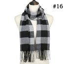 2019 Hot sale plaid cashmere women scarf winter warm shawl and wraps bandana pashmina soft long tassel female foulard bufandas AExp