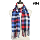 2019 Hot sale plaid cashmere women scarf winter warm shawl and wraps bandana pashmina soft long tassel female foulard bufandas AExp