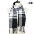 2019 Hot sale plaid cashmere women scarf winter warm shawl and wraps bandana pashmina soft long tassel female foulard bufandas AExp