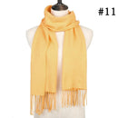 2019 Hot sale plaid cashmere women scarf winter warm shawl and wraps bandana pashmina soft long tassel female foulard bufandas AExp