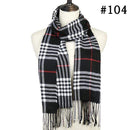 2019 Hot sale plaid cashmere women scarf winter warm shawl and wraps bandana pashmina soft long tassel female foulard bufandas AExp