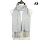 2019 Hot sale plaid cashmere women scarf winter warm shawl and wraps bandana pashmina soft long tassel female foulard bufandas AExp