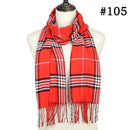 2019 Hot sale plaid cashmere women scarf winter warm shawl and wraps bandana pashmina soft long tassel female foulard bufandas AExp