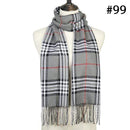 2019 Hot sale plaid cashmere women scarf winter warm shawl and wraps bandana pashmina soft long tassel female foulard bufandas AExp