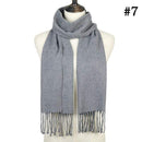 2019 Hot sale plaid cashmere women scarf winter warm shawl and wraps bandana pashmina soft long tassel female foulard bufandas AExp