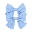 2019 Lovely Baby Girls Print Flower Bohemian Style Bow BB Hair Clips Headwear Children Cute Cotton Hairpins Hair Accessories AExp