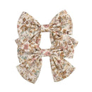2019 Lovely Baby Girls Print Flower Bohemian Style Bow BB Hair Clips Headwear Children Cute Cotton Hairpins Hair Accessories AExp