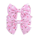 2019 Lovely Baby Girls Print Flower Bohemian Style Bow BB Hair Clips Headwear Children Cute Cotton Hairpins Hair Accessories AExp