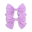 2019 Lovely Baby Girls Print Flower Bohemian Style Bow BB Hair Clips Headwear Children Cute Cotton Hairpins Hair Accessories AExp