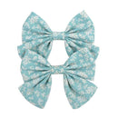 2019 Lovely Baby Girls Print Flower Bohemian Style Bow BB Hair Clips Headwear Children Cute Cotton Hairpins Hair Accessories AExp