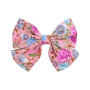 2019 Lovely Baby Girls Print Flower Bohemian Style Bow BB Hair Clips Headwear Children Cute Cotton Hairpins Hair Accessories AExp