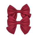 2019 Lovely Baby Girls Print Flower Bohemian Style Bow BB Hair Clips Headwear Children Cute Cotton Hairpins Hair Accessories AExp
