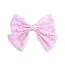 2019 Lovely Baby Girls Print Flower Bohemian Style Bow BB Hair Clips Headwear Children Cute Cotton Hairpins Hair Accessories AExp
