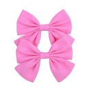 2019 Lovely Baby Girls Print Flower Bohemian Style Bow BB Hair Clips Headwear Children Cute Cotton Hairpins Hair Accessories AExp