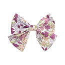 2019 Lovely Baby Girls Print Flower Bohemian Style Bow BB Hair Clips Headwear Children Cute Cotton Hairpins Hair Accessories AExp
