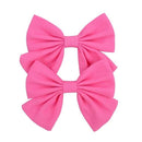 2019 Lovely Baby Girls Print Flower Bohemian Style Bow BB Hair Clips Headwear Children Cute Cotton Hairpins Hair Accessories AExp