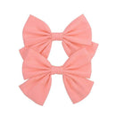 2019 Lovely Baby Girls Print Flower Bohemian Style Bow BB Hair Clips Headwear Children Cute Cotton Hairpins Hair Accessories AExp