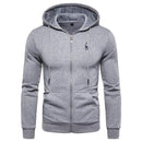 2019 New Autumn Winter Cotton Hoodied Mens Sweatshirts Solid Hoody Fleece Thick Hoodies Men Sportswear Zipper Sweatshirts Men AExp