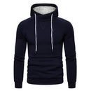 2019 New Autumn Winter Cotton Hoodied Mens Sweatshirts Solid Hoody Fleece Thick Hoodies Men Sportswear Zipper Sweatshirts Men AExp