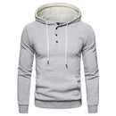 2019 New Autumn Winter Cotton Hoodied Mens Sweatshirts Solid Hoody Fleece Thick Hoodies Men Sportswear Zipper Sweatshirts Men AExp