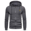 2019 New Autumn Winter Cotton Hoodied Mens Sweatshirts Solid Hoody Fleece Thick Hoodies Men Sportswear Zipper Sweatshirts Men AExp