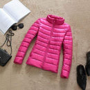 2019 New Brand 90% White Duck Down Jacket Women Autumn Winter Warm Coat Lady Ultralight Duck Down Jacket Female Windproof Parka AExp