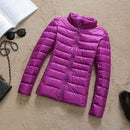 2019 New Brand 90% White Duck Down Jacket Women Autumn Winter Warm Coat Lady Ultralight Duck Down Jacket Female Windproof Parka AExp