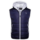 2019 New Giraffe Brand Winter Jacket Men Hoodied Vest Men Zipper Mens Jacket Sleeveless Casual Winter Waistcoat Men AExp