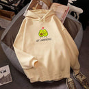 2019 Winter Harajuku Couple Sweatshirt Cute Cartoon Avocado Print Women Hoodies Korean Fashion Streetwear Female Pullovers Coats AExp