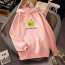 2019 Winter Harajuku Couple Sweatshirt Cute Cartoon Avocado Print Women Hoodies Korean Fashion Streetwear Female Pullovers Coats AExp