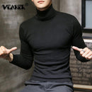 2019 Winter New Men's Turtleneck Sweaters Black Sexy Brand Knitted Pullovers Men Solid Color Casual Male Sweater Autumn Knitwear AExp